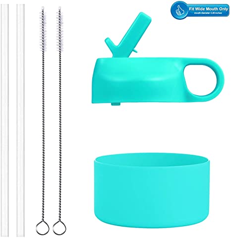 The Mass Wide Mouth Straw Lid and Silicone Boot for 12-40 oz Hydro Flask and Most Insulated Water Bottle