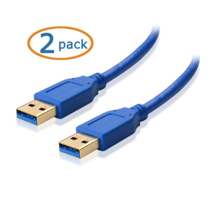 Cable Matters 2-Pack SuperSpeed USB 30 Type A Cable in Blue 6 Feet