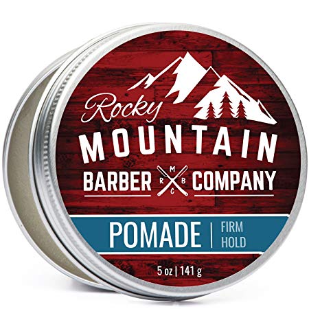 Pomade for Men - Classic Hair Styling Tool Product - 5oz Tub with Strong Firm Hold for Side Part, Pompadour & Slick Back Looks - Medium Shine & Easy to Wash Out - Water Based