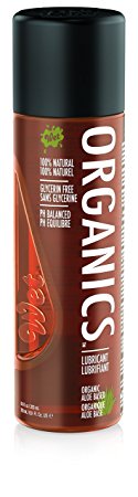 Wet Organic Lubricant, High Quality Aloe Based All Natural Non-Sticky Long Lasting Vegan Lube 8.9 fl. oz/ 263mL