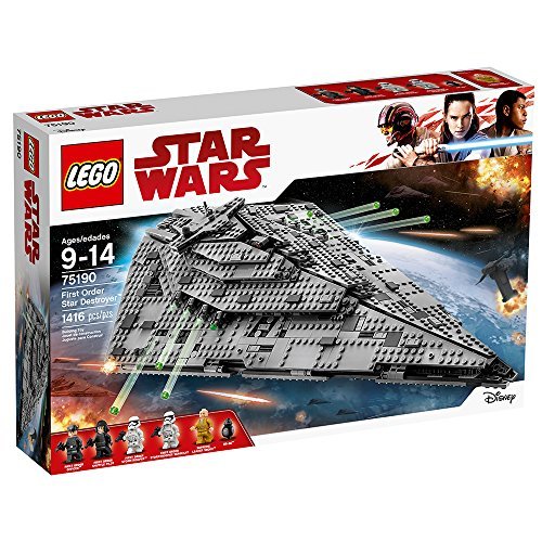 LEGO Star Wars VIII First Order Star Destroyer 75190 Building Kit (1416 Piece)