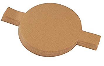 Parchment Paper Best for Baking - Pre Cut 6 Inch rounds with 3 inch tabs - 100 SHEETS PER PACK- Eco Friendly - Unbleached - Heat Resistant - Non-Stick - Bonus Free Recipe Book
