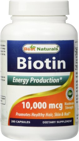 Best Naturals Biotin 10000 mcg 200 Capsules