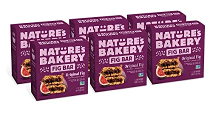 Nature's Bakery Whole Wheat Fig Bars, Original Fig, 6- 6 Count Boxes of 2 oz Twin Packs (36 Packs), Vegan Snacks, Non-GMO