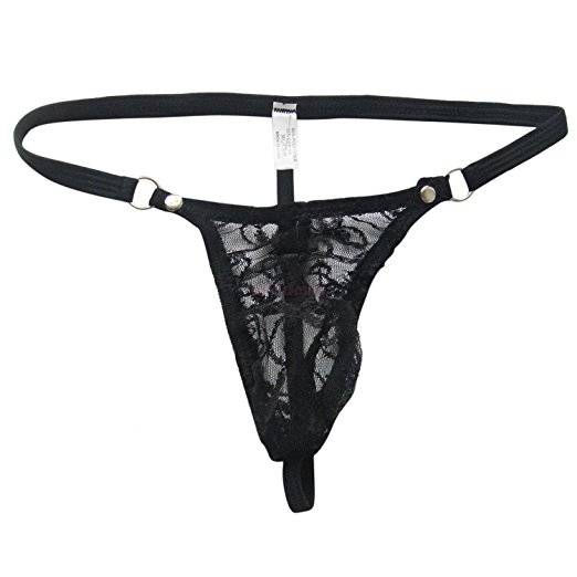 YiZYiF Men's Jacquard Lace See-through Sissy Pouch Underwear