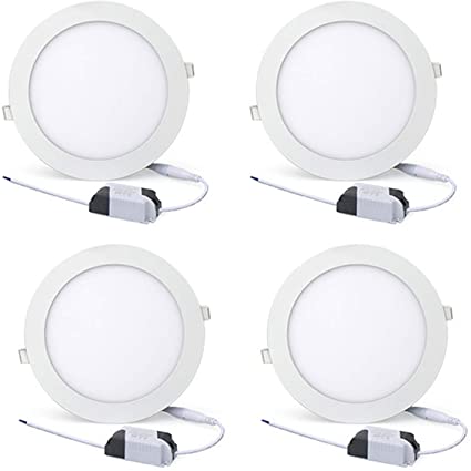 7 Inch Ultra-Thin Recessed Lighting, Xingruyu 6 Pack Led Pot Light Downlight, Dimmable, 18W=135W, 6000K Daylight, 1800 Lumens, Easy Install for Office Home Kitchen Commercial Lighting