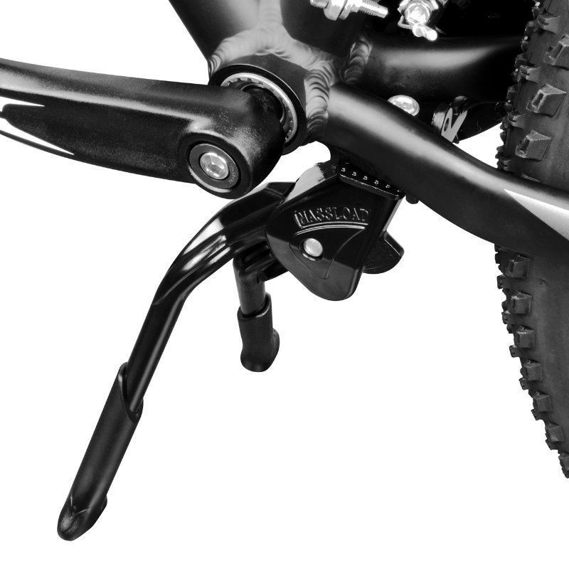 BV Bicycle Black Adjustable and Foldable Double Leg Kickstand Storage