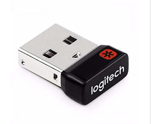 Logitech C-U0007 Unifying receiver for mouse and keyboard works with any Logitech product that display the Unifying Logo (orange star, connects up to 6 devices) (C-U0007)