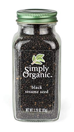 Simply Organic Certified Black Whole Sesame Seed, 3.28 Ounce