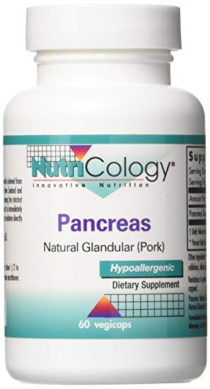 Nutricology Pancreas, Pork, Vegicaps, 60-Count