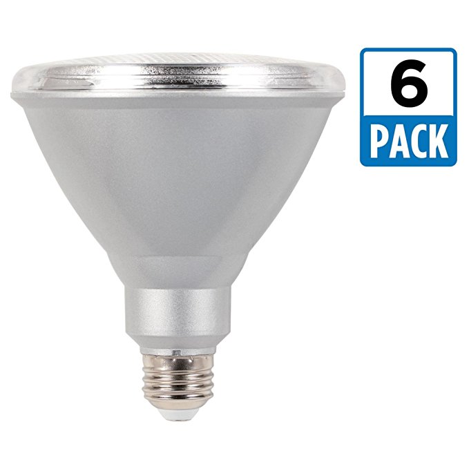 Westinghouse 3311020 90-Watt Equivalent PAR38 Flood Bright White Outdoor Weatherproof LED Light Bulb with Medium Base (6), 6 Pack