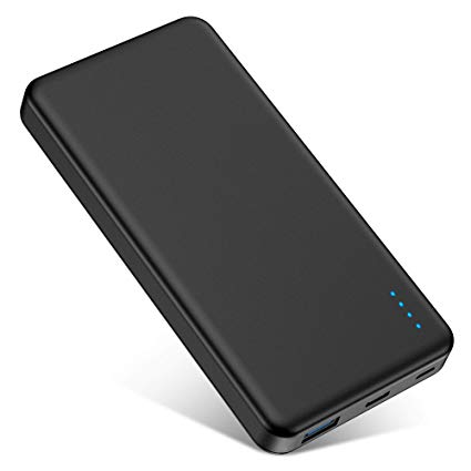 EGRD Portable Charger, 10000mAh Power Bank, QC3.0 18W PD Compact Battery Pack, Ultra Slim Fast Charging Charger USB C Power Bank for iPhone 11/ XS/Max/XR, Galaxy Note 10/S10, iPad Pro 2018