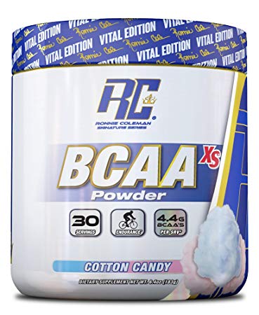 Ronnie Coleman Signature Series BCAA XS 2:1:1 Powder, Cotton Candy, 6.4  Ounce