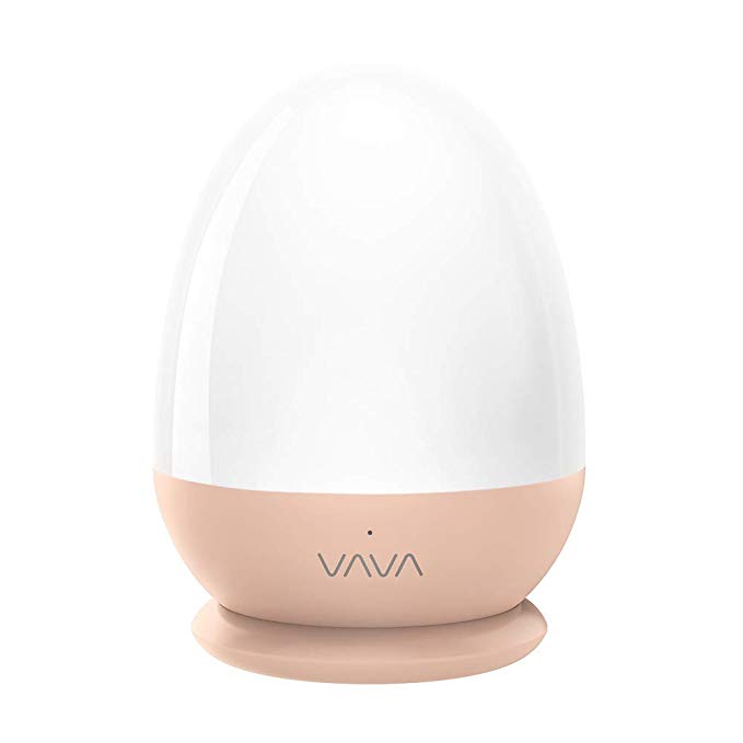 VAVA VA-CL006 Rechargeable Night Lights for Kids with Stable Charging Pad, Bedside Lamp for Breastfeeding, Waterproof Emergency Light for Indoor & Outdoor, Pink