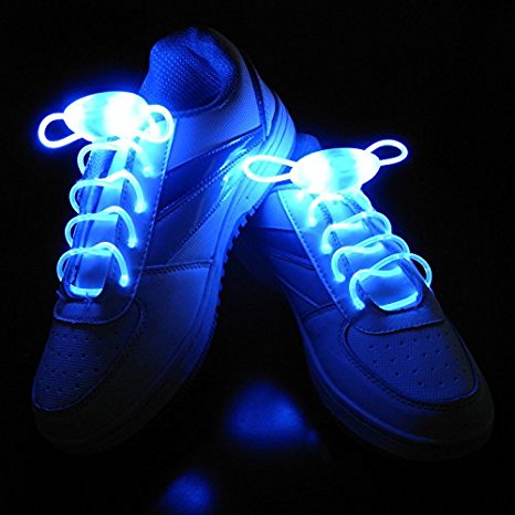 2win2buy Waterproof Luminous LED Shoelaces Fashion Light Up Casual Sneaker Shoe Laces Night Glowing Christmas