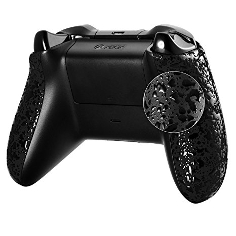 eXtremeRate® Granule Black Custom Right Left Textured Panel Handle Side Rails for Microsoft Xbox One Controller