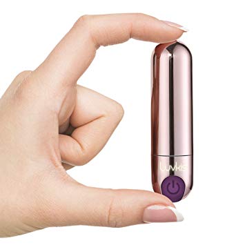 Wireless Rechargeable Mini Finger Massager with 10 Strong Patterns,Luvkis Hand-held USB Waterproof Massage Wand for Neck Foot Shoulder Powerful Personal Spa Experience Discreet Package (Rose Gold)