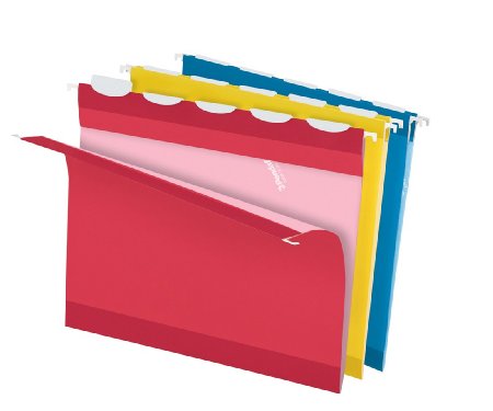 Pendaflex Ready-Tab Hanging File Folder, Assorted Colors, 1/5 Cut Tabs, Letter Size, 20 per Box (42891EE)