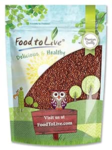 Food to Live Red Quinoa, 1.5 Pounds Ancient Whole Grain Seeds, Raw, Sproutable, Kosher, Vegan, Sirtfood, Bulk. Rich in Essential Amino Acids and Minerals. Quick-Cooking. Perfect for Salads