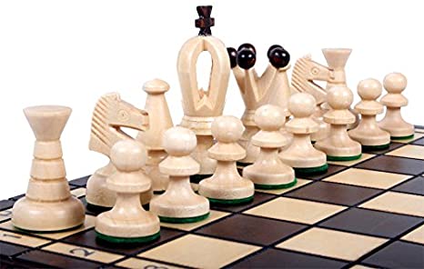 The Veles Chess Set, Wooden Handmade European Chess Pieces, 2.3 Inch Tall King, Storage Chess Board 11.75 x 11.75 Inch, ChessCemtral's Carpathian Collection Board Game