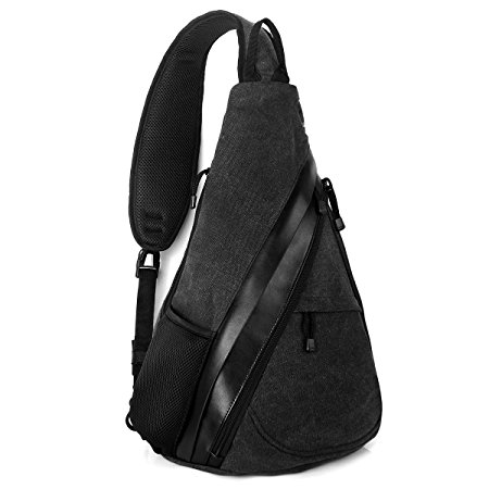 Sling Bag Backpack Shoulder Crossbody Bag Chest Pack-Medium Water Resistant Travel Backpack for Men Women