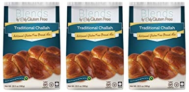 Gluten Free Challah Mix - Baking Mix for Gluten Free Challah Bread, Gluten Free Traditional Challahs, Nut Free, Dairy Free, Soy Free from Blends by Orly 61.5 OZ (Pack of 3)