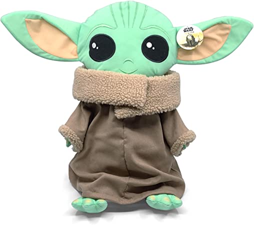 Star Wars The Mandalorian Stylized The Child Plush Stuffed Pillow Buddy Featuring Baby Yoda - Super Soft Polyester Microfiber, 16 inch (Official Star Wars Product)