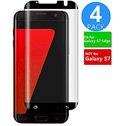AaBbDd [4 Pack] 9H Glass Protector for S7 Edge,Tempered Glass Screen Protector for Samsung Galaxy S7 Edge, Full Coverage for The Phone Screen,with 9H Hardness and 99% Transparency-Case Friendly