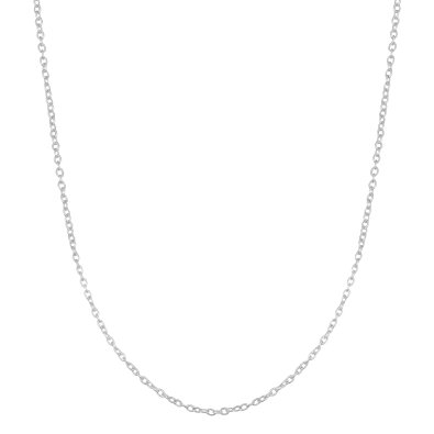 Sterling Silver 1.2mm Round Cable Chain (14, 16, 18, 20, 22, 24, 30, 36 or 40 inch - white, yellow or rose)