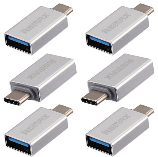 USB C Adapter, Joyshare Hi-speed USB-C Male to USB 3.0 Female Adapter for USB Type-C Devices (Silver- Pack of 6)