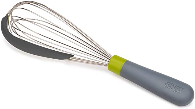 Joseph Joseph Whiskle 2-in-1 Whisk with Integrated Bowl Scraper- Grey/Green