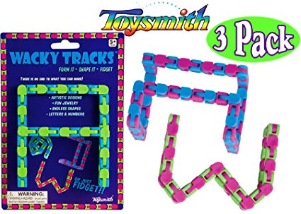 Toysmith Wacky Tracks Blue/Green, Blue/Pink & Pink/Green Complete Gift Set Bundle - 3 Pack