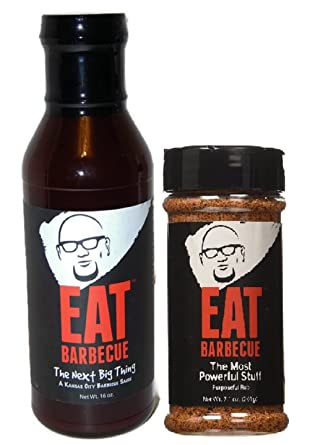EAT Barbecue Most Powerful Stuff Rub and Next Big Thing BBQ Sauce Combo Pack