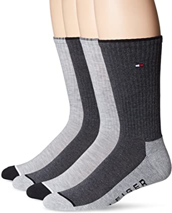 Tommy Hilfiger Men's 4 Pack Cushion Crew Sock