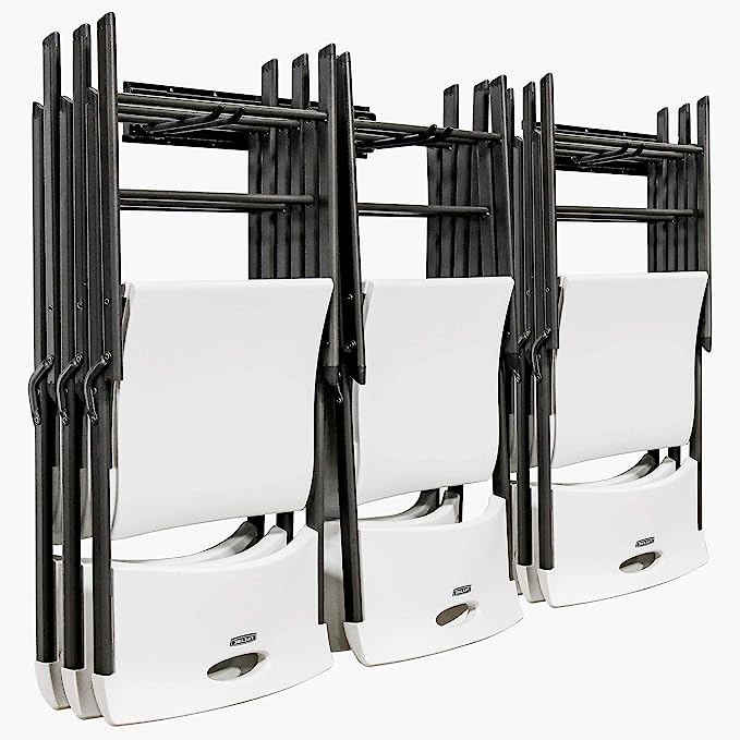 RaxGo Chair Storage Rack, Wall Mounted Folding Chairs Organizer and Hanger System,For Home, Garage, Heavy Duty