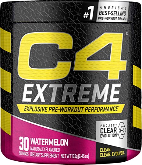 C4 Extreme Pre Workout Powder Watermelon | Sugar Free Preworkout Energy Supplement for Men & Women | 200mg Caffeine   Beta Alanine   Creatine | 30 Servings