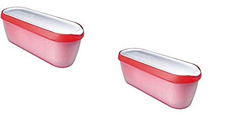 Tovolo Glide-A-Scoop Ice Cream Tub Set Of 2 (Red)