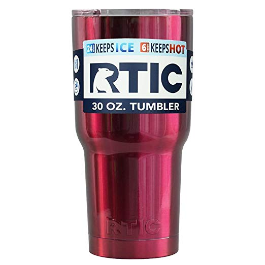 RTIC Red Translucent 30 oz Stainless Steel Tumbler Cup