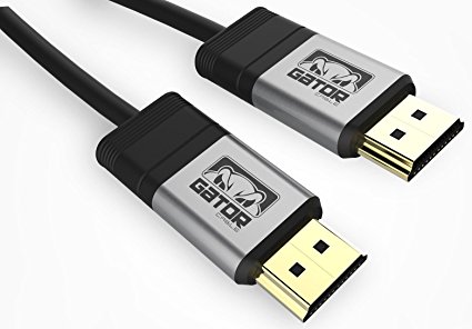 Gator Cable HDMI Cable with durable and rugged solid finish aluminum housing with high speed V1.4 Ethernet 3D 1080P HD high definition