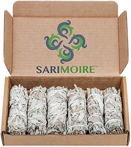 White Sage Smudge Sticks - 6 - 4" Sage Bundles - Perfect Sage Stick Smudge Sticks Smudging Kit Replenishment