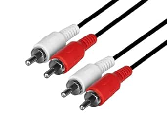 Monoprice 6ft 2 RCA Plug/2 RCA Plug M/M Cable - Black