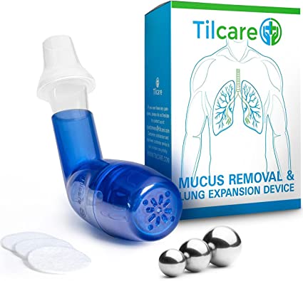 Tilcare Handheld Breathing Trainers & Mucus Removal Device - Improves Lung Capacity & Respiratory Health - For COPD, Asthma, Bronchitis, Cystic Fibrosis or Smokers Relief