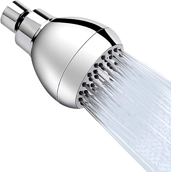 High Pressure Shower Head and Water Filter Combo Multilayer Shower Water Purifier Boosting Pressure Ultimate Shower Experience Even at Low Water Flow Pressure (1pc water head)