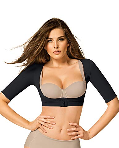 Leonisa Seamless Slimming Upper Arm Sleeves Shirt Shaper Compression Vest with Posture Corrector