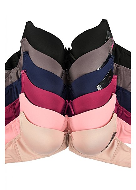 Women's Basic Plain Bras (Packs of 6) - Various Styles