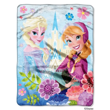 The Northwest Company Disney's Frozen "Floral Fjord" Micro Raschel Throw, 46-Inch by 60-Inch