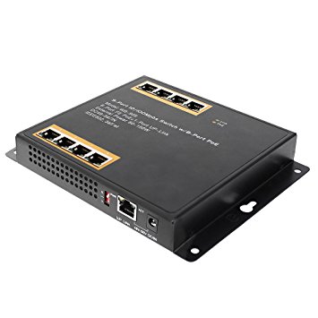 BV-Tech POE-SW801-WB | 8 Port 10/100Mbps PoE  Unmanaged Switch   1 Uplink Port & VLAN Switch – 120W – 802.3at – Wall Mount