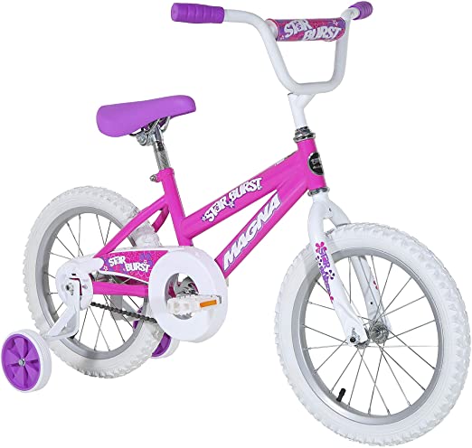 Magna Starburst 16" Bike - Pink - For Ages 4-8