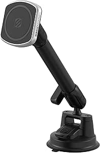 Scosche MP2WDLHD MagicMount™ Pro2 XL Heavy Duty, Strong Suction Cup Cell Phone Mount, Long Arm Windshield/Dashboard Phone Holder with Anti-Shake Stabilizer for iPhone, Android, Tablet, Car, Truck