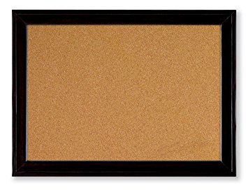 Quartet Cork Bulletin Board, 17 x 23 Inches, Home Décor Corkboard, Black Frame (79281)